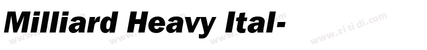Milliard Heavy Ital字体转换